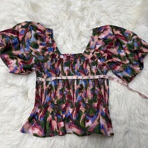 Marie and Oliver Floral Puff Sleeve Top